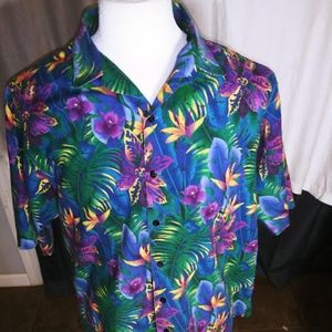 Ladies XL SS Btn Dwn Hawaiian Shirt